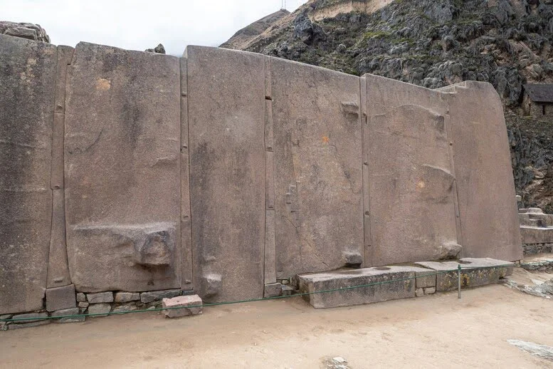 Sacred Valley Pisac Inca terraces and traditional market Cusco Peru